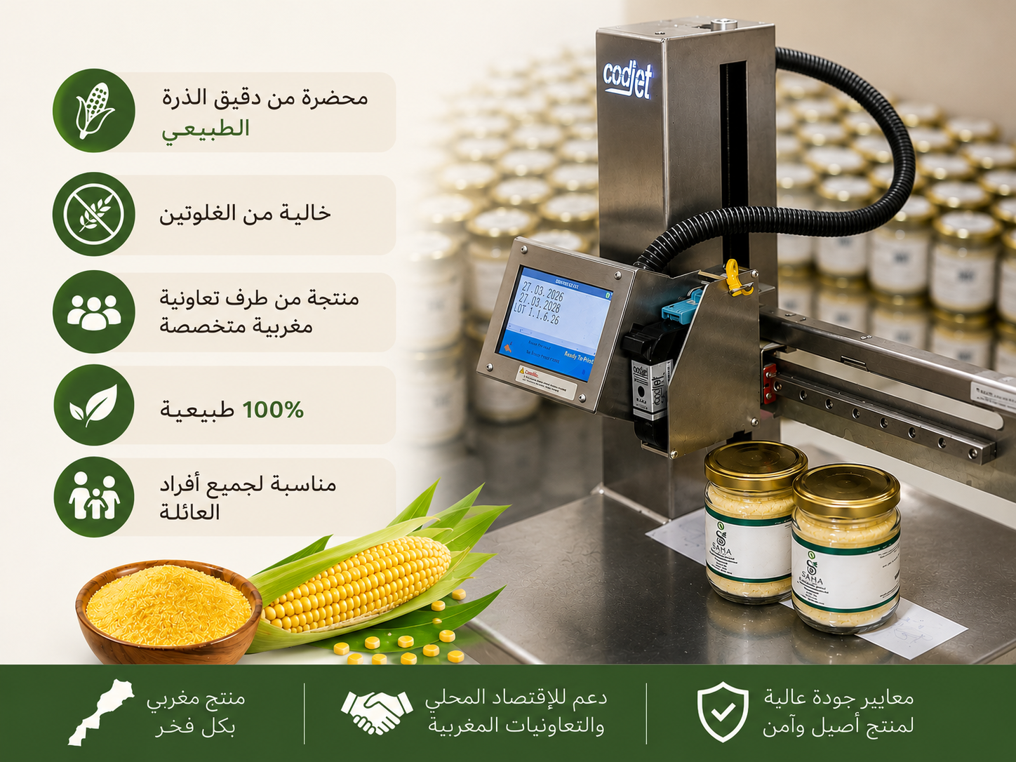 مصنع مغربي، خميرة طبيعية 100%، معايير عالية